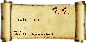 Tisch Irma névjegykártya