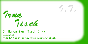 irma tisch business card